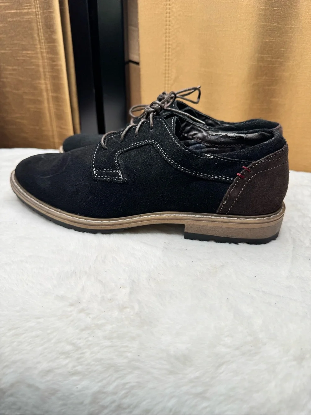 AM Shoe Company Black Suede Derby Casual Shoes Men’s EU 40 US 7